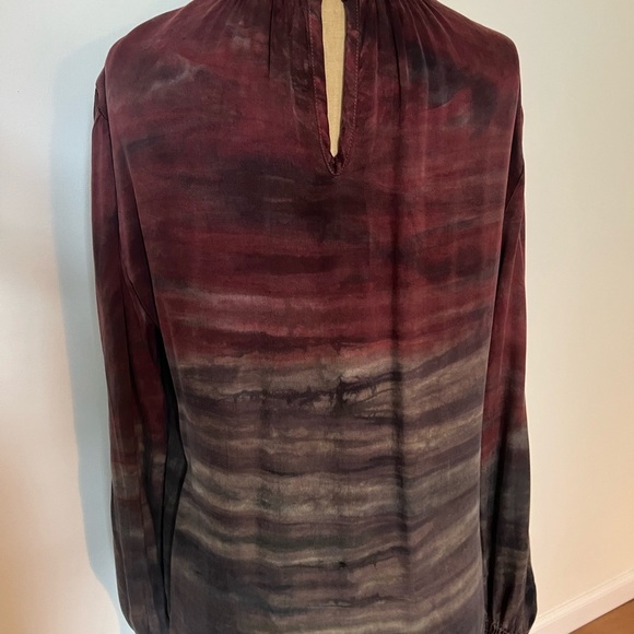 Anthropologie Bella Dahl wild berry color tie dye blouse size large - Picture 4 of 6